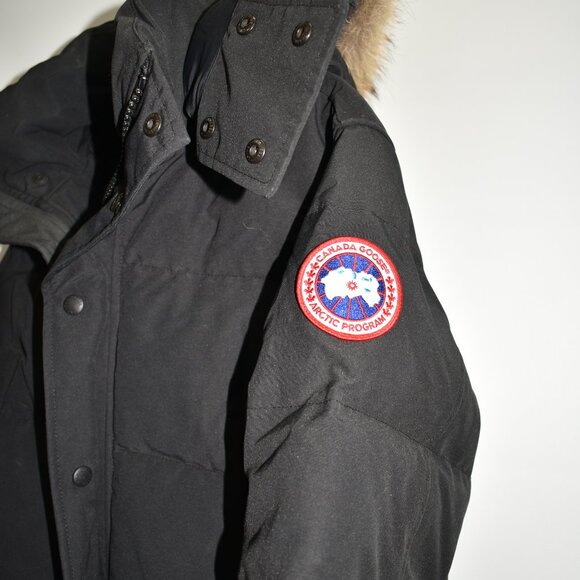 $1650 Canada Goose Men WYNDHAM PARKA HERITAGE COYOTE FUR Coat 3808M BLACK S - Picture 5 of 12